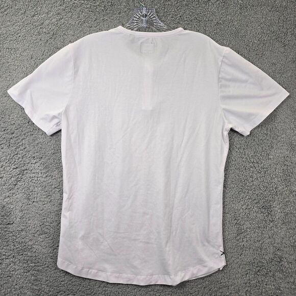 Cuts Men's Pyca Pro Henley Shirt White Solid Elongated Athleisure  Size M - Picture 5 of 11